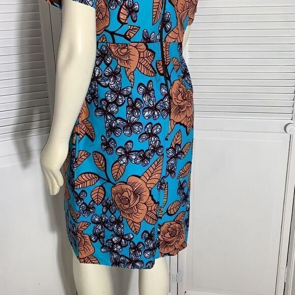 Vintage Bold Floral Mod Dress With Appliqué Size Medium - Picture 11 of 15